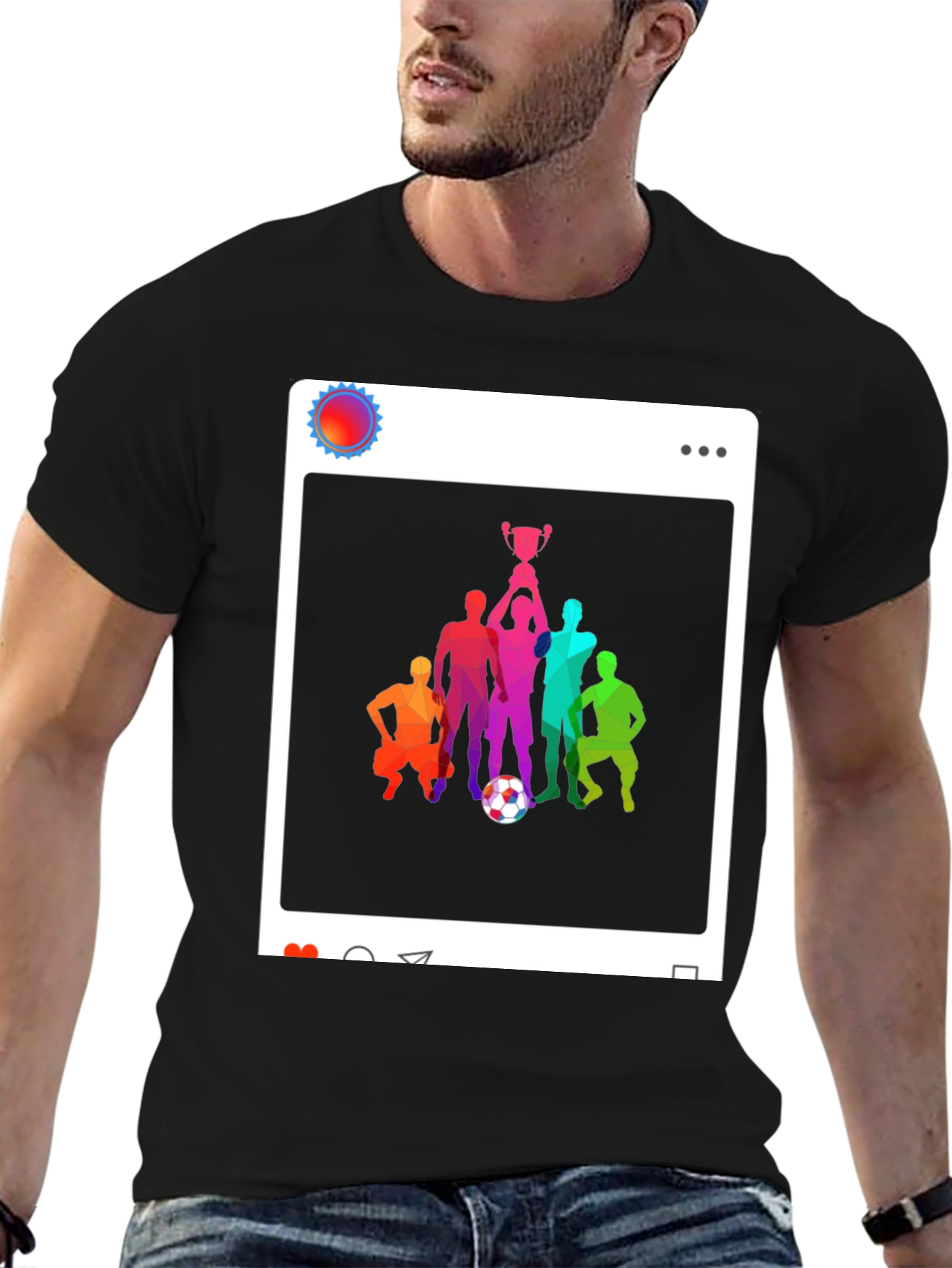 Soccer Team Victory Black T-Shirt