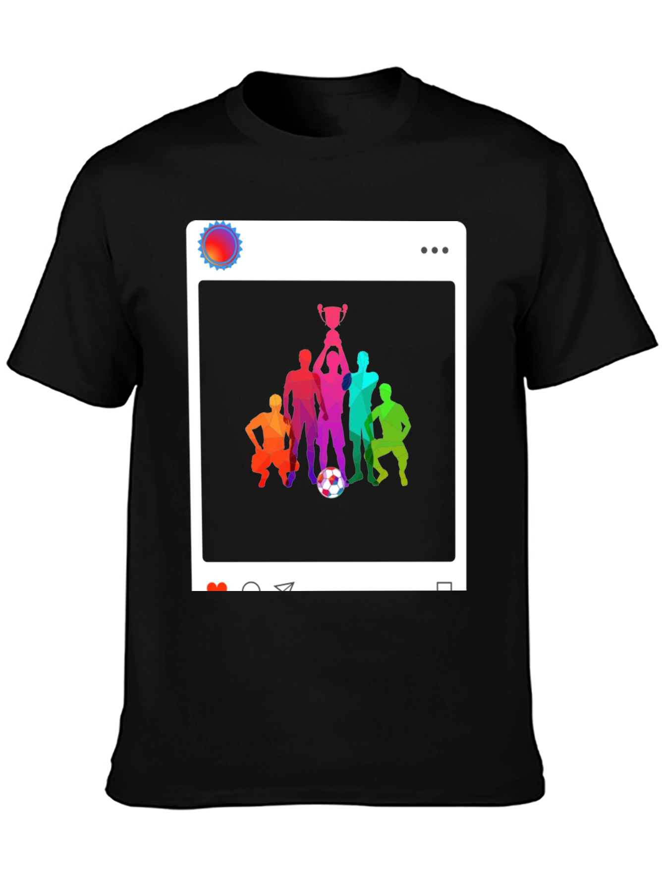 Soccer Team Victory Black T-Shirt