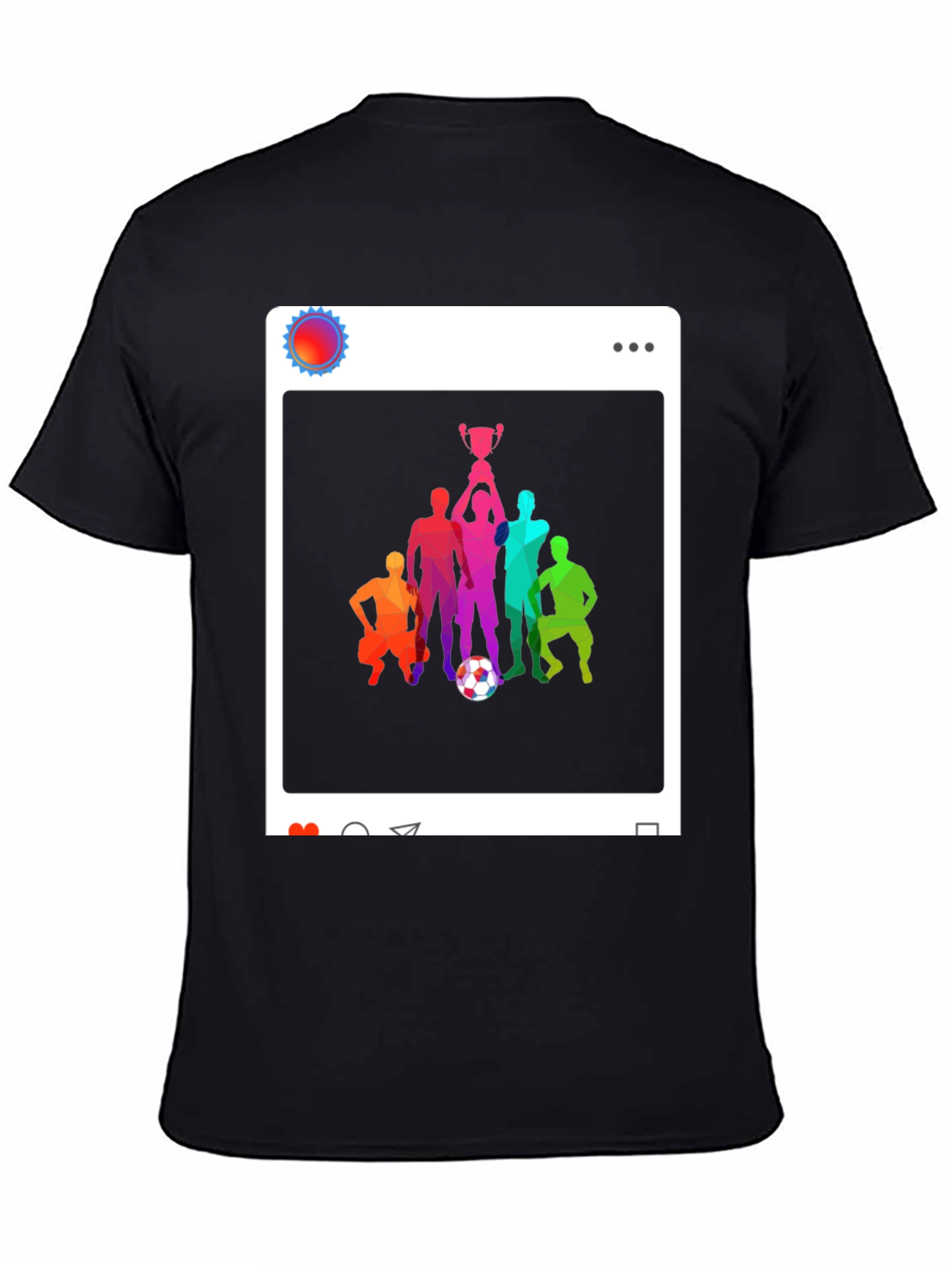 Soccer Team Victory Black T-Shirt