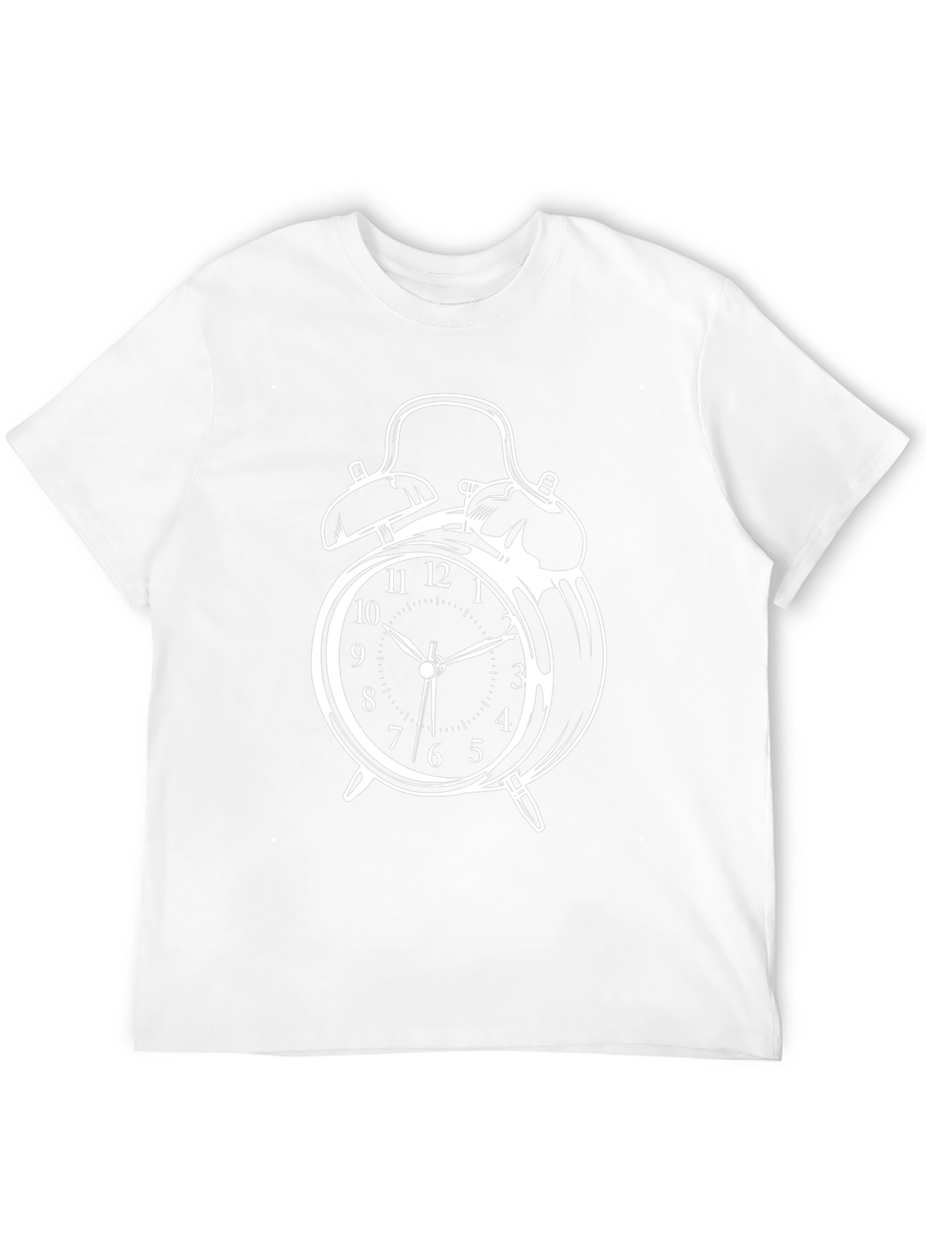Alarm Clock Graphic T-Shirt - Black Cotton Tee