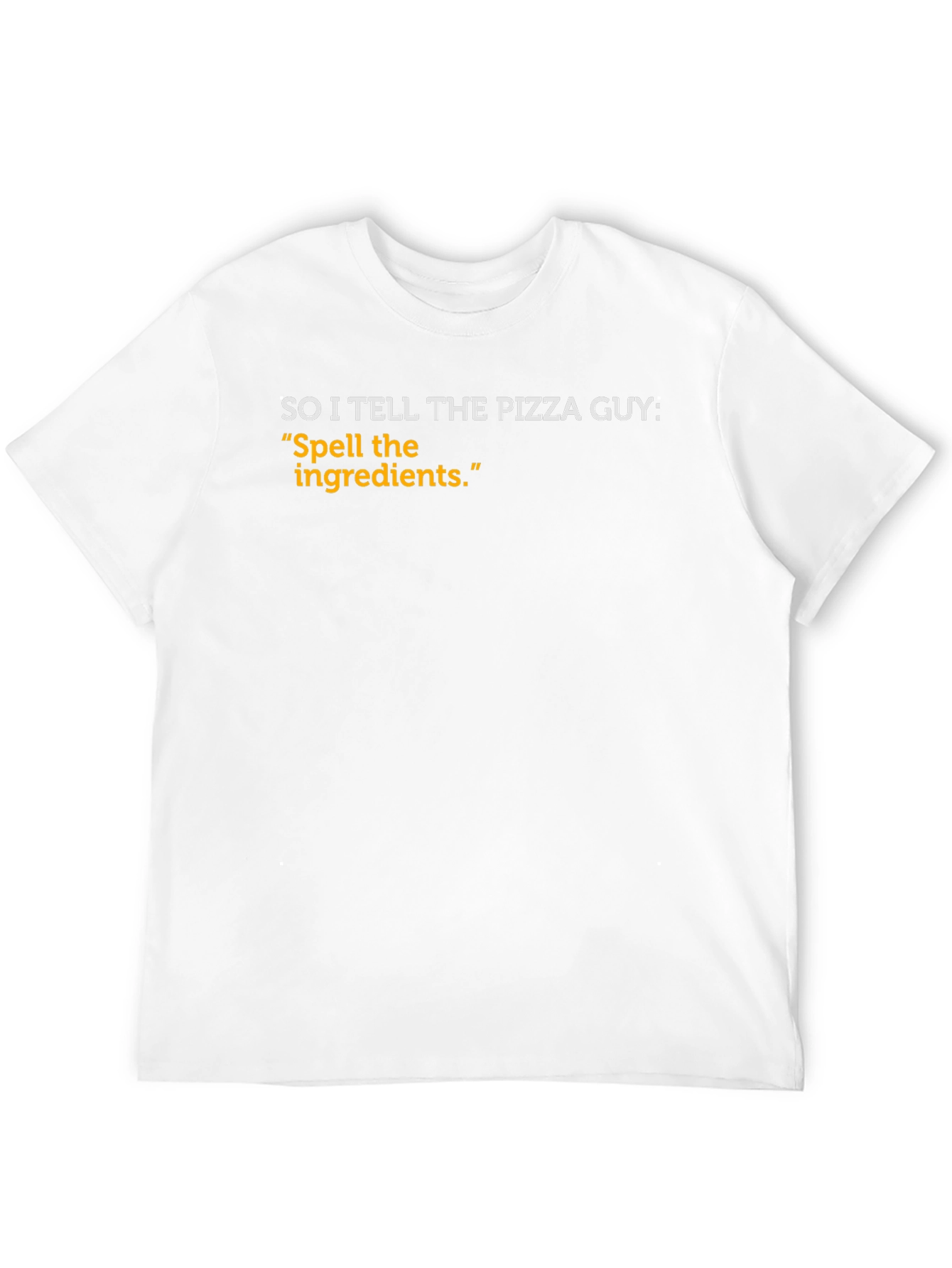 Spell the Ingredients Funny Pizza T-Shirt