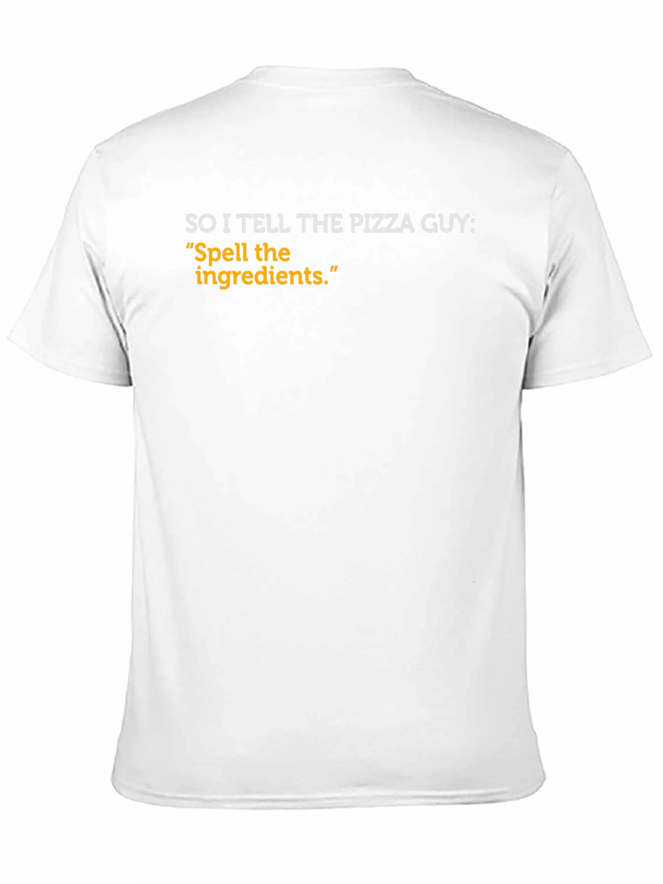 Spell the Ingredients Funny Pizza T-Shirt