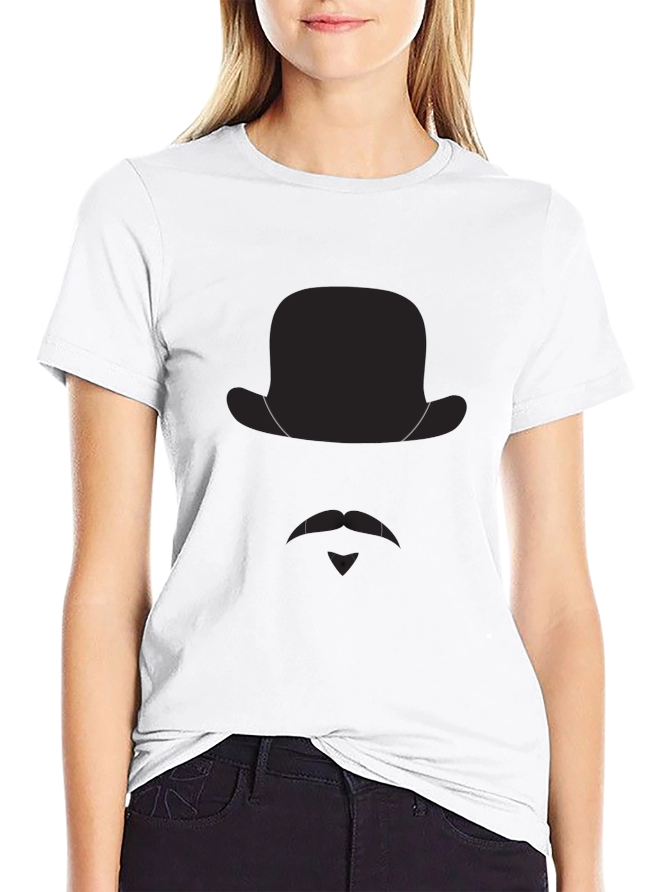 Gentleman Graphic Tee - Hat & Mustache