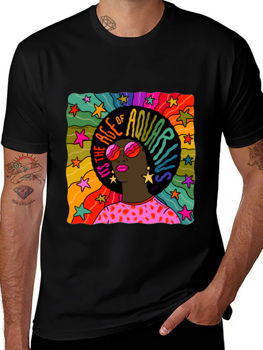 Age of Aquarius Graphic Tee - Retro Style
