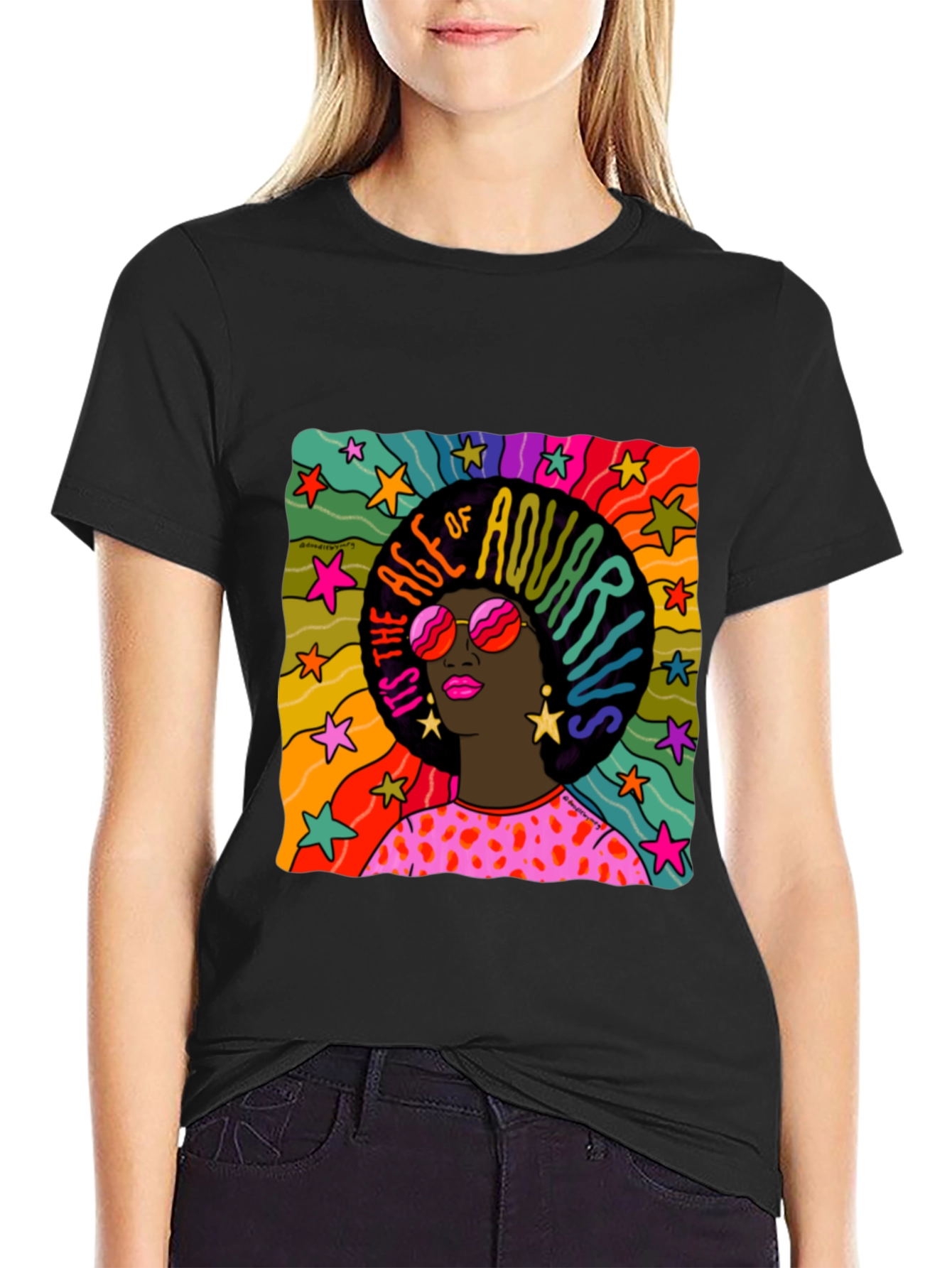 Age of Aquarius Graphic Tee - Retro Style