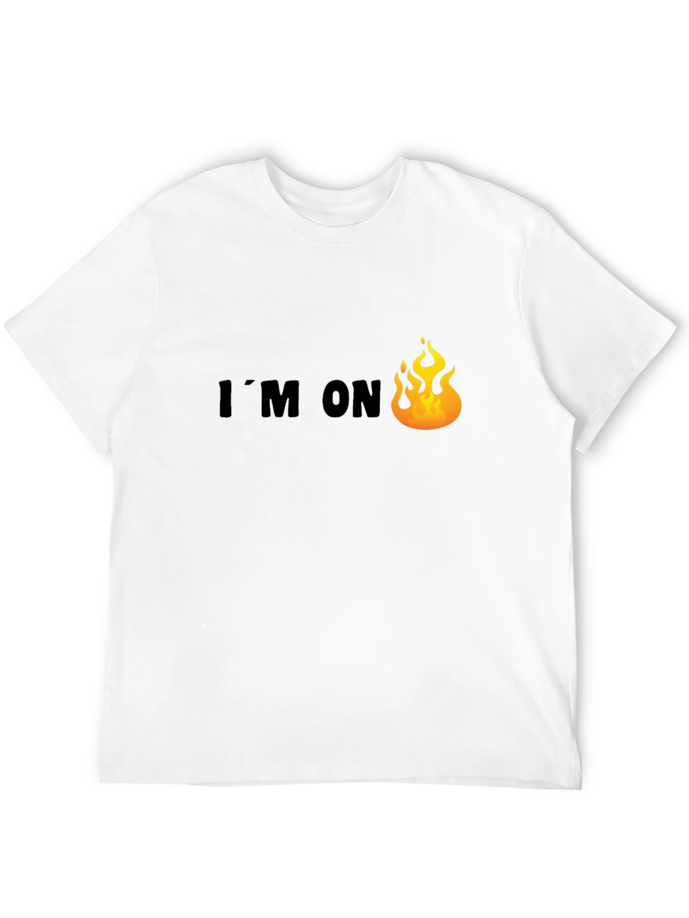 Im On Fire Graphic Tee - Black Cotton T-Shirt