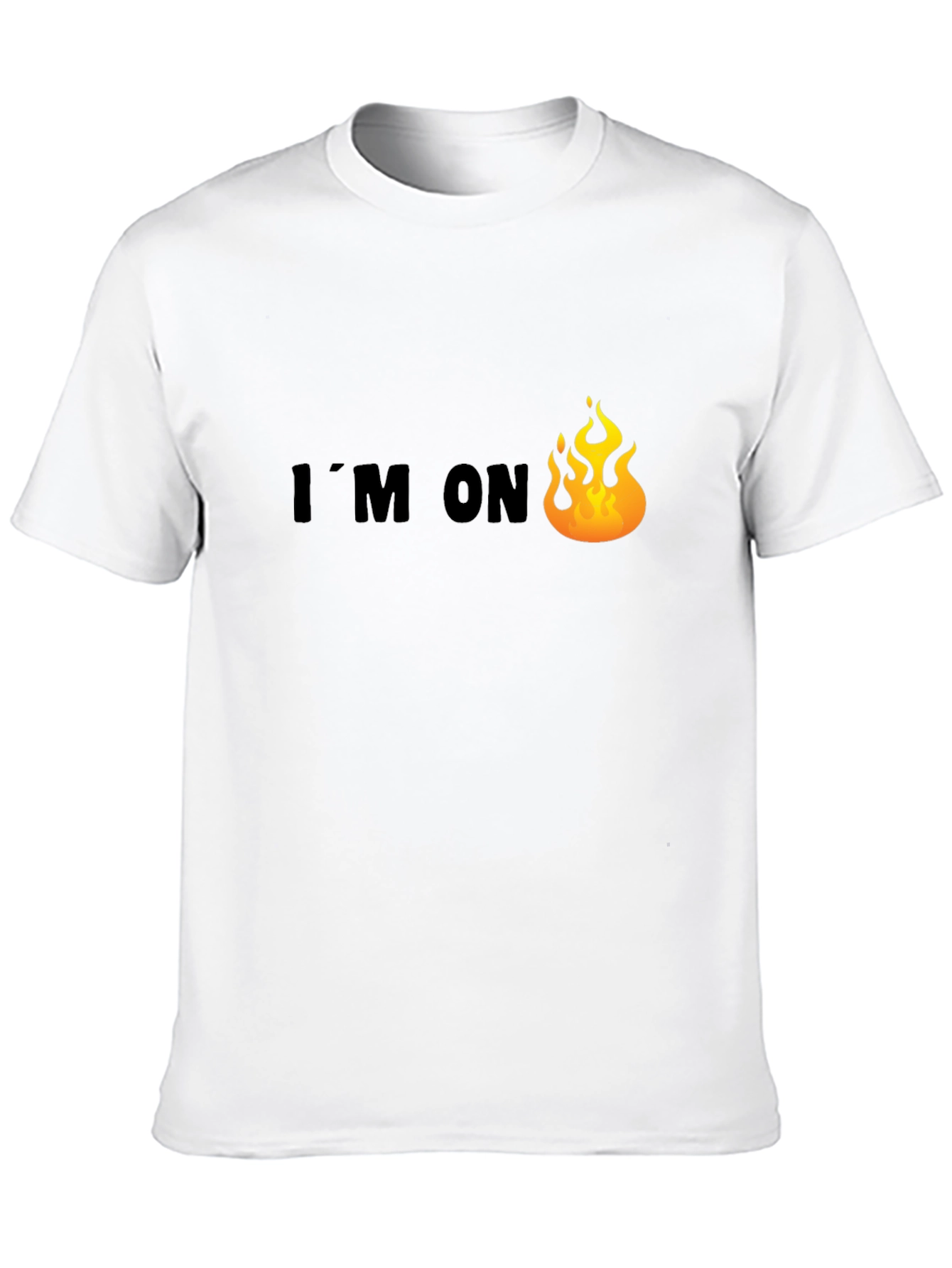 Im On Fire Graphic Tee - Black Cotton T-Shirt
