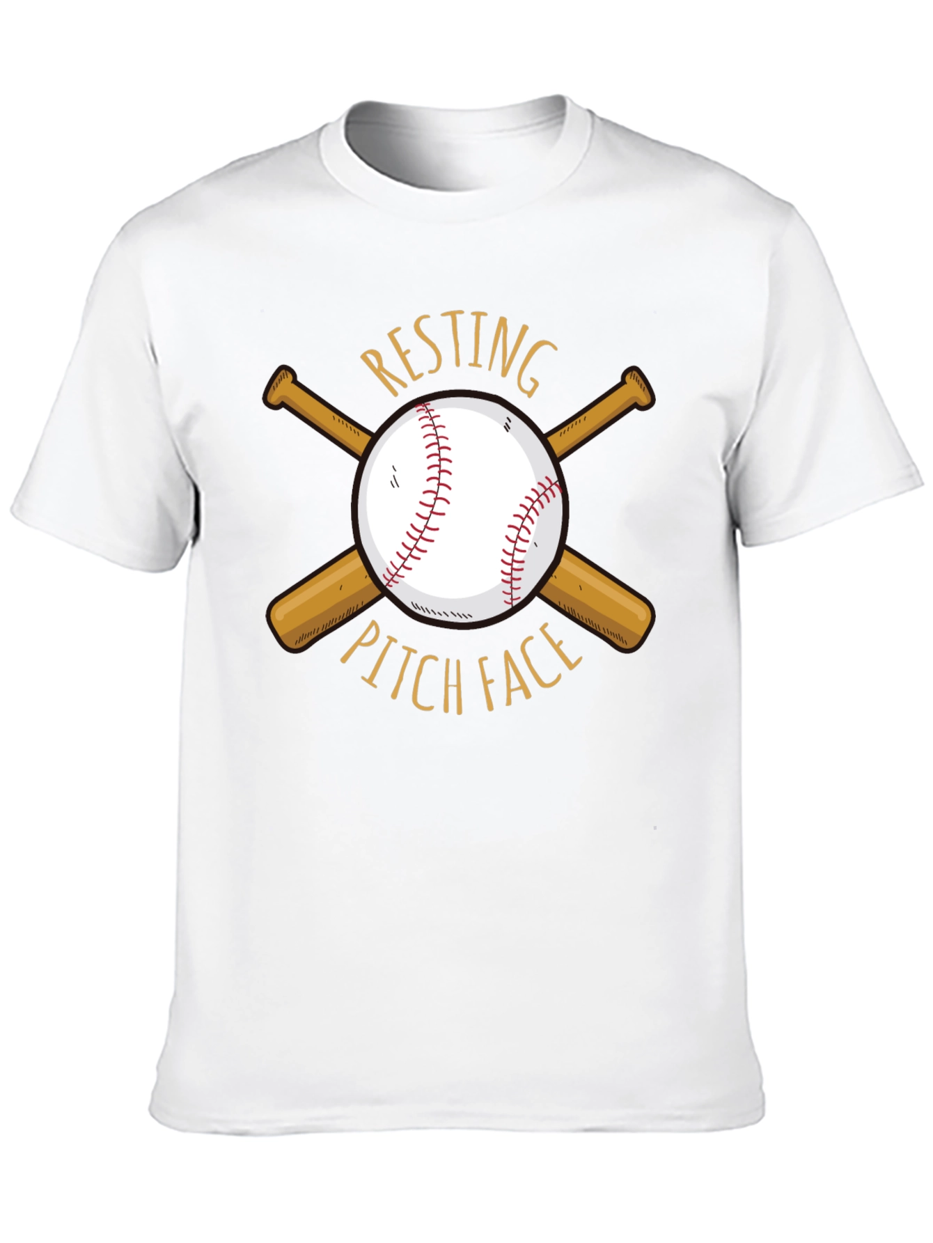 Resting Pitch Face Baseball T-Shirt