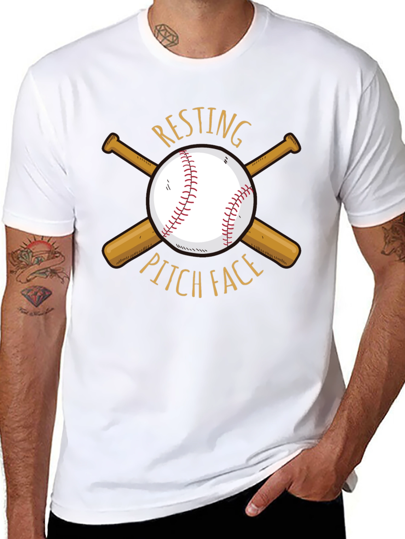 Resting Pitch Face Baseball T-Shirt