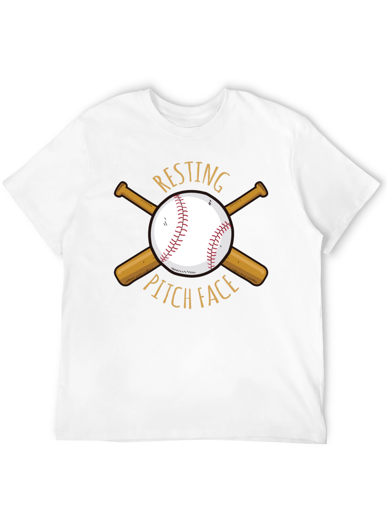 Resting Pitch Face Baseball T-Shirt