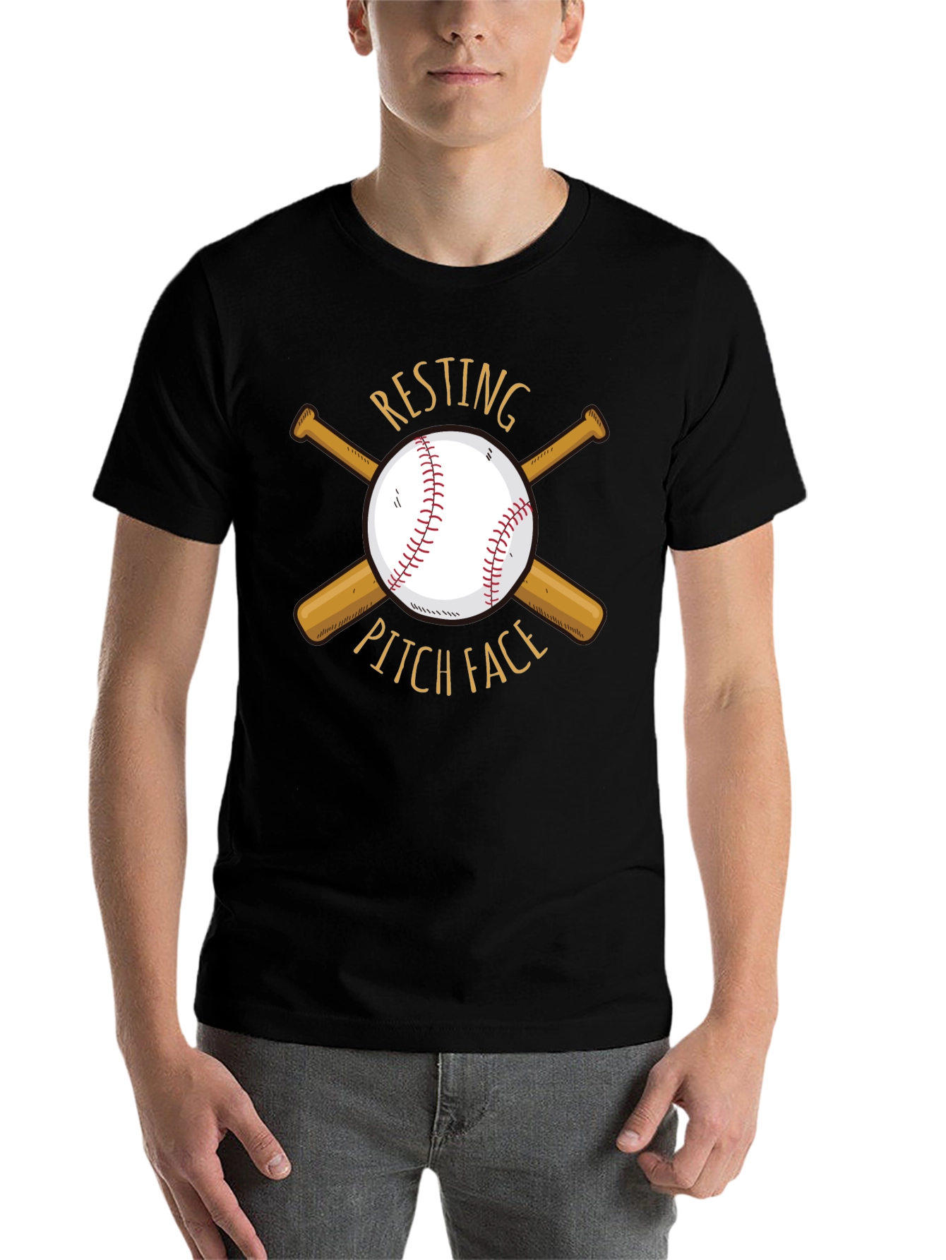 Resting Pitch Face Baseball T-Shirt