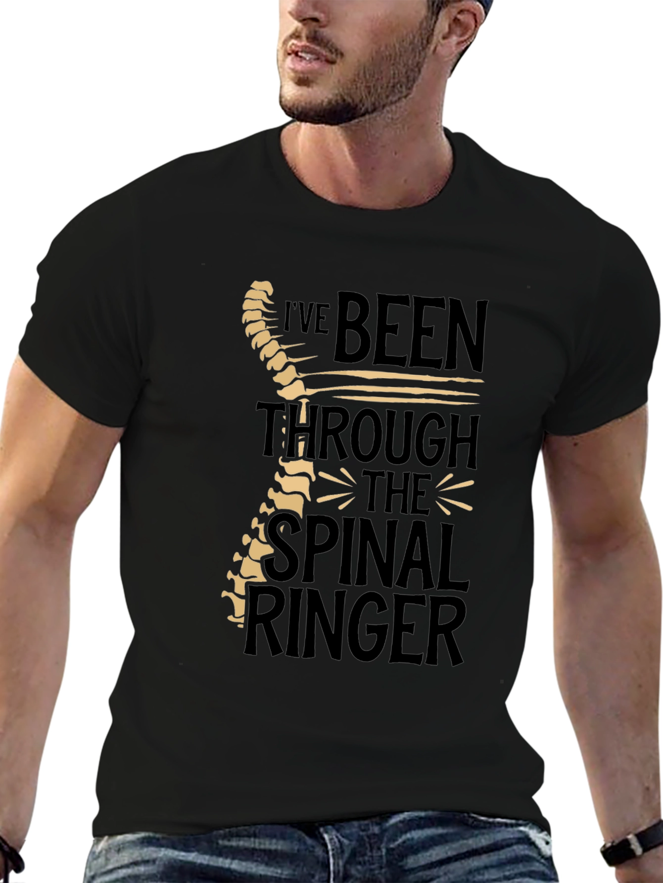 Chiropractor Humor T-Shirt - Spinal Ringer Tee