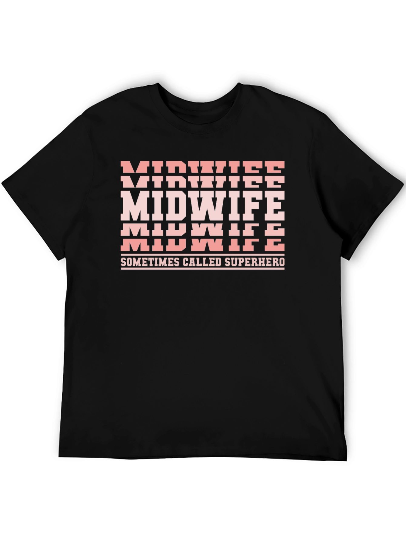 Midwife Superhero Black T-Shirt