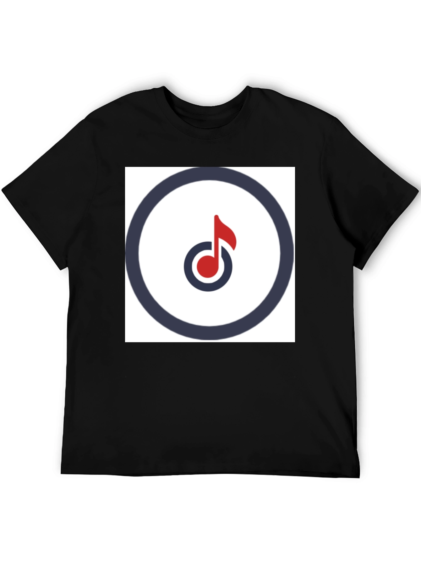 Modern Music Note Graphic Tee - Stylish Black T-Shirt