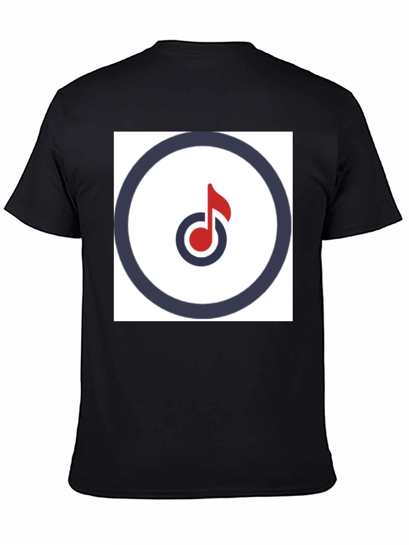 Modern Music Note Graphic Tee - Stylish Black T-Shirt