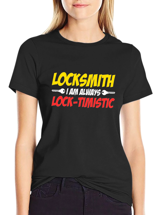Locksmith Lock-Timistic Black Graphic T-Shirt