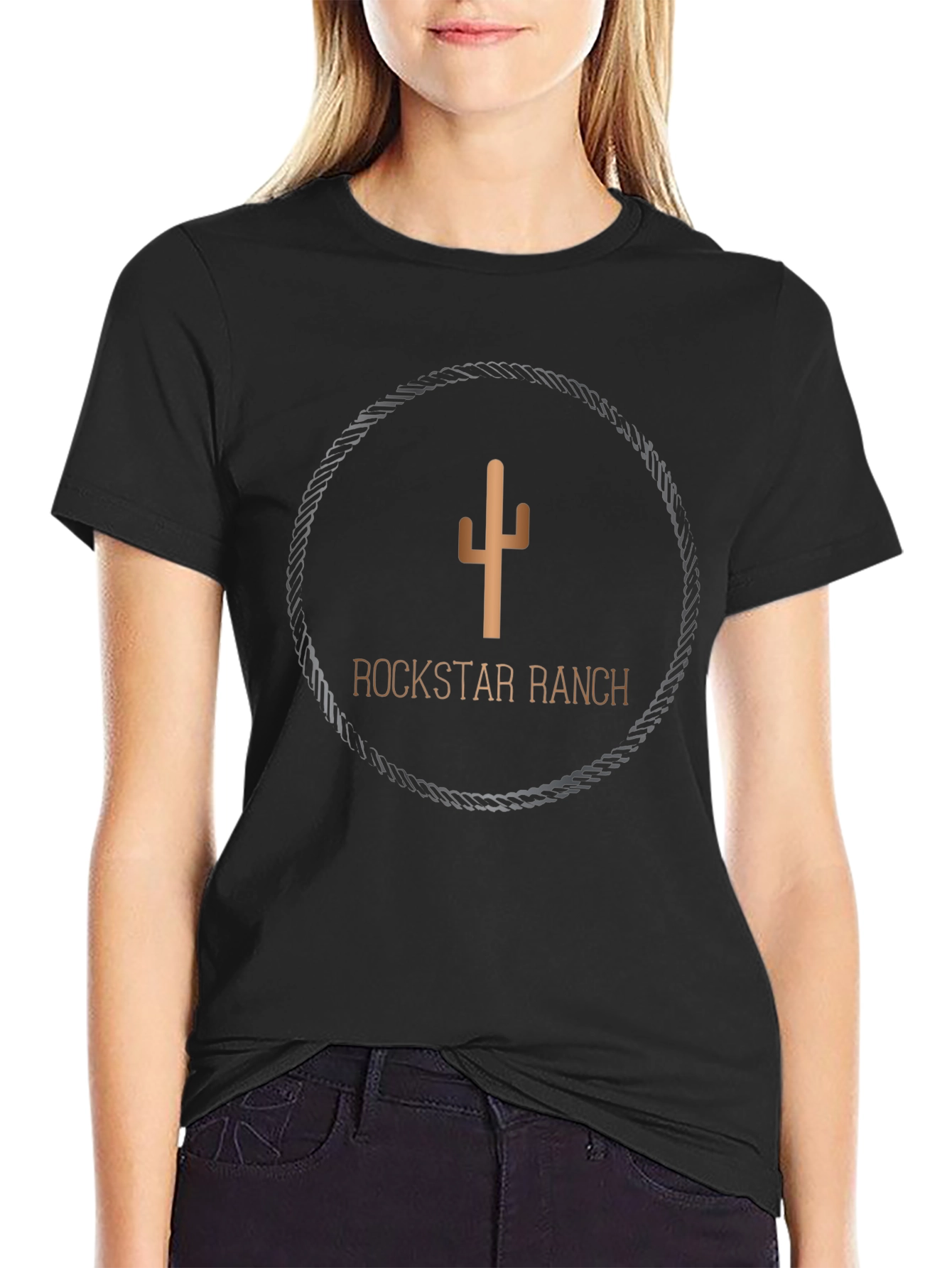 Rockstar Ranch Cactus Graphic T-Shirt