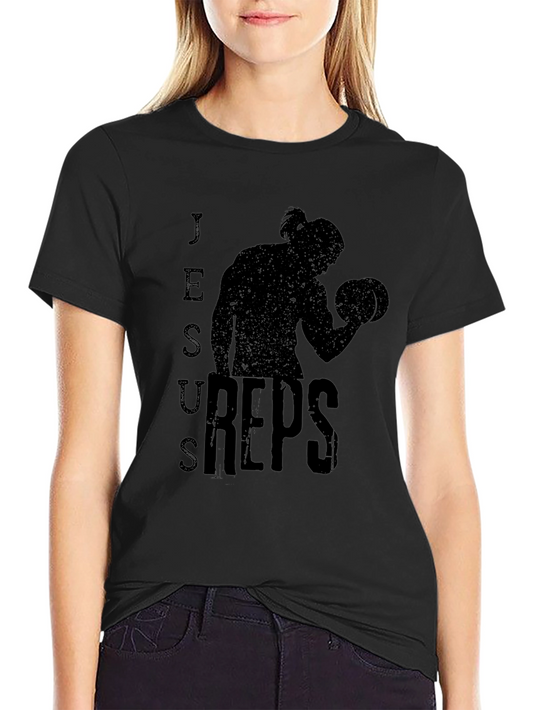 Jesus Reps Black Graphic T-Shirt