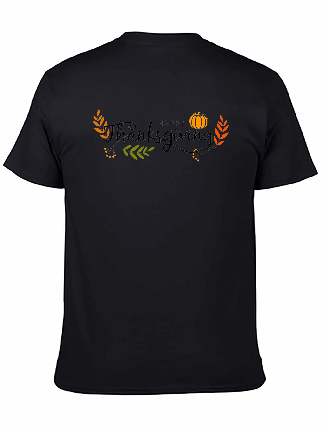Happy Thanksgiving Black T-Shirt