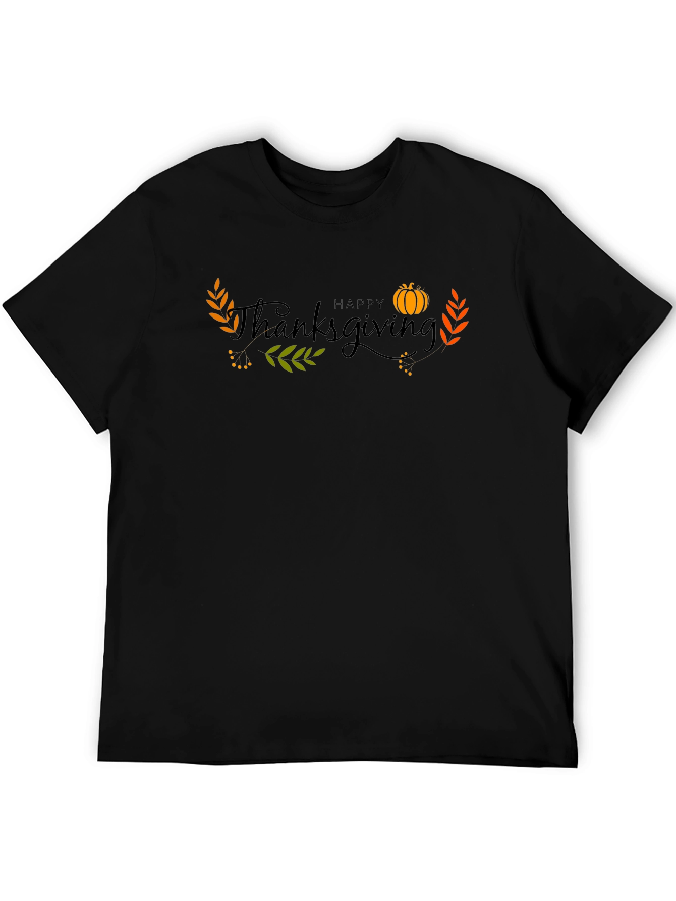 Happy Thanksgiving Black T-Shirt
