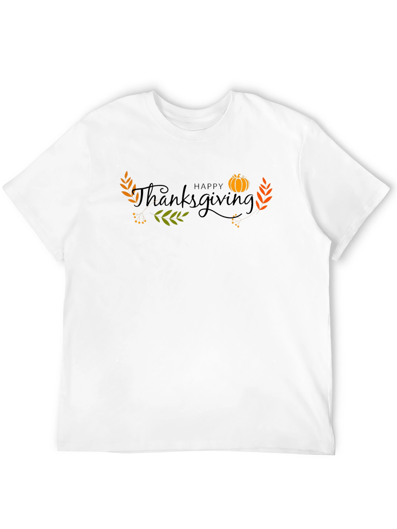Happy Thanksgiving Black T-Shirt