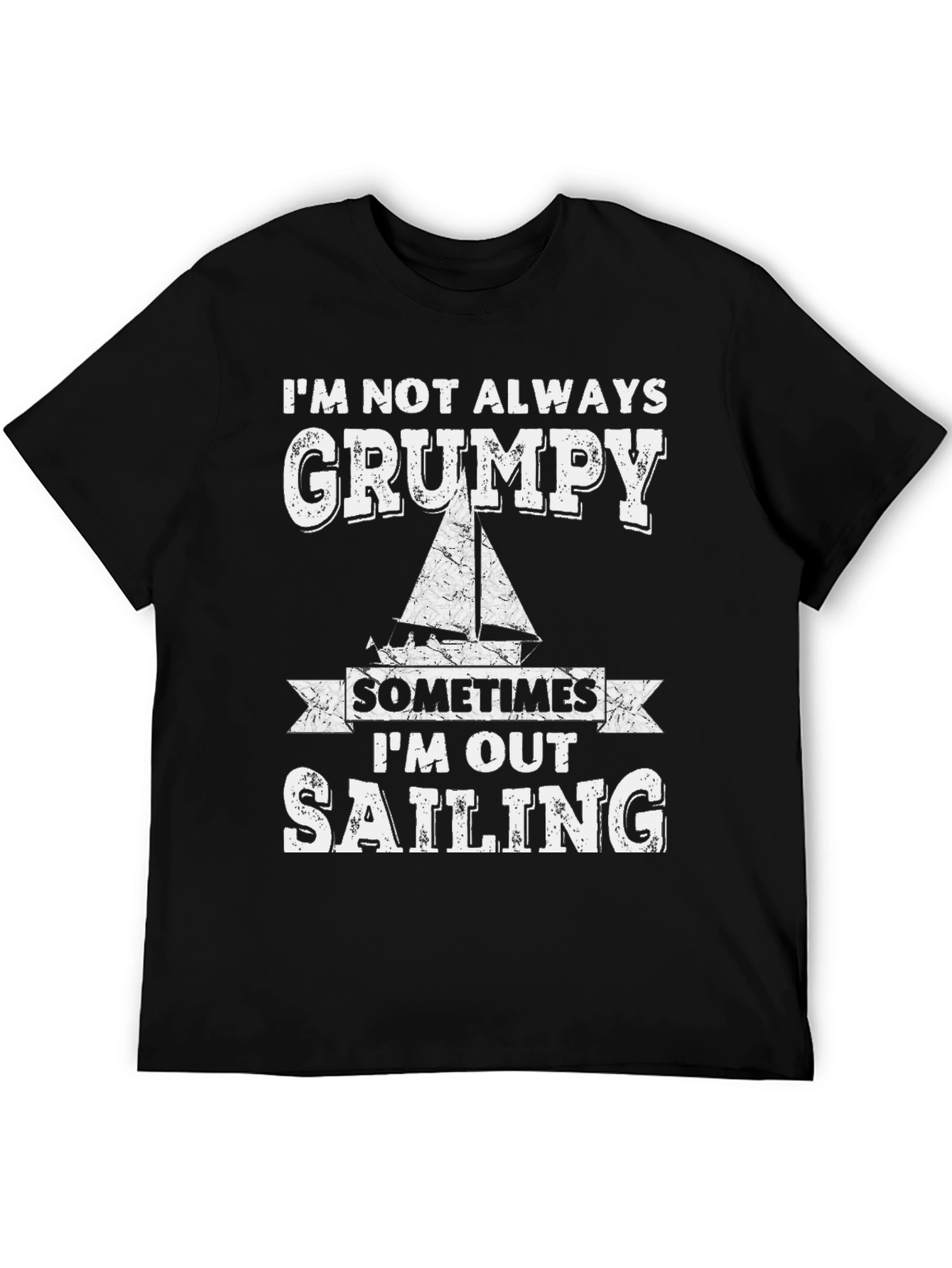 Grumpy Sailing T-Shirt - Mens Black Tee