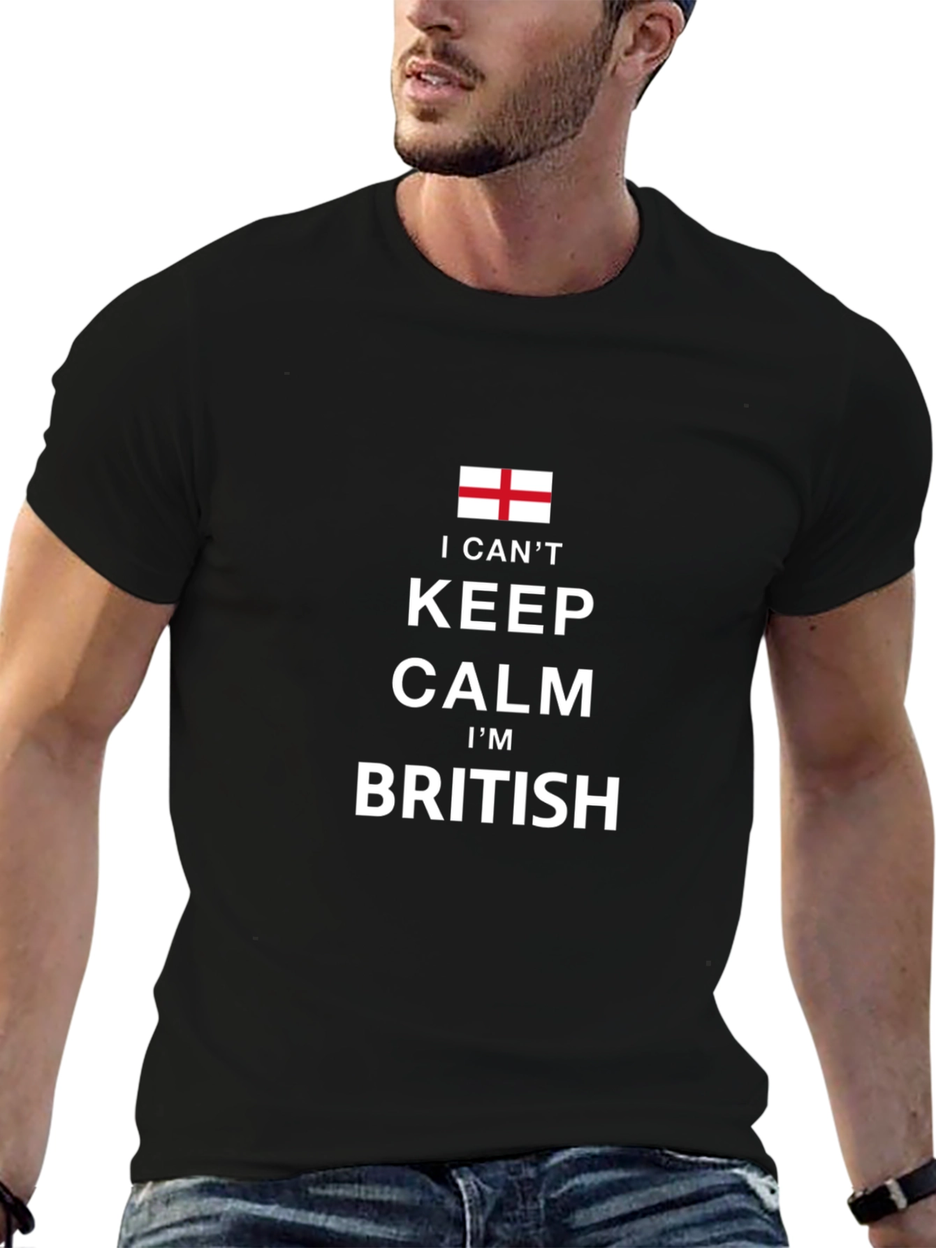 I Cant Keep Calm Im British Black T-Shirt