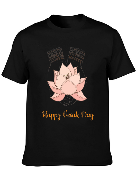 Happy Vesak Day Lotus Flower T-Shirt