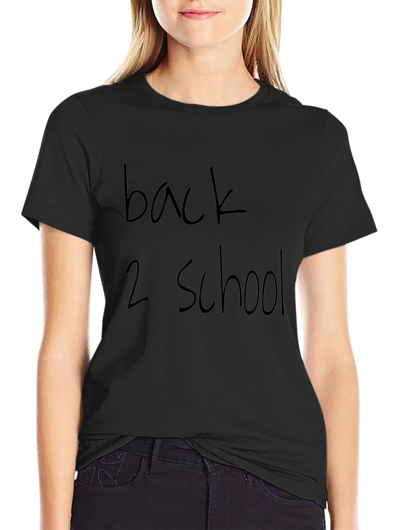 Back 2 School Black Graphic T-Shirt