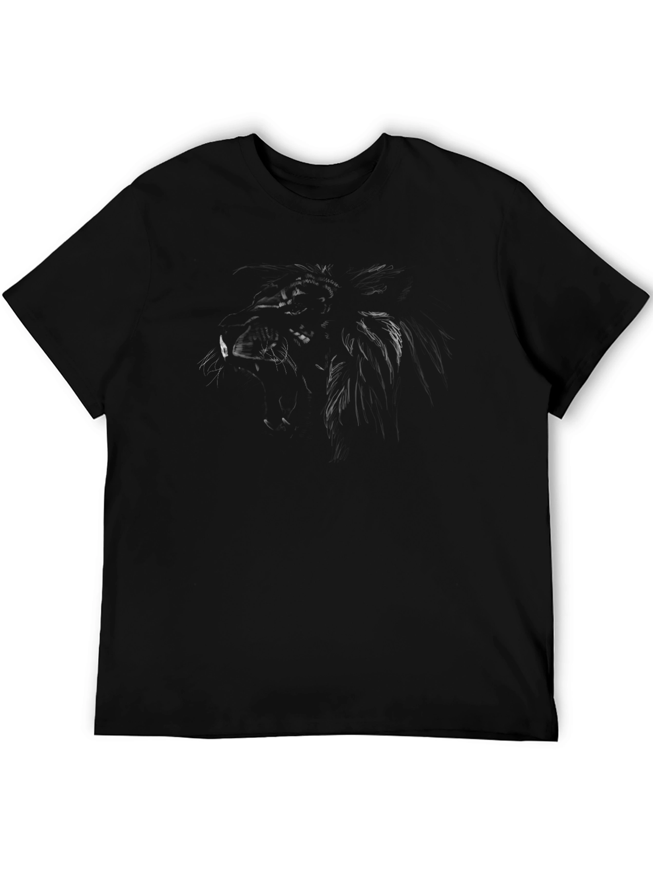 Mens Black Graphic Print Tee