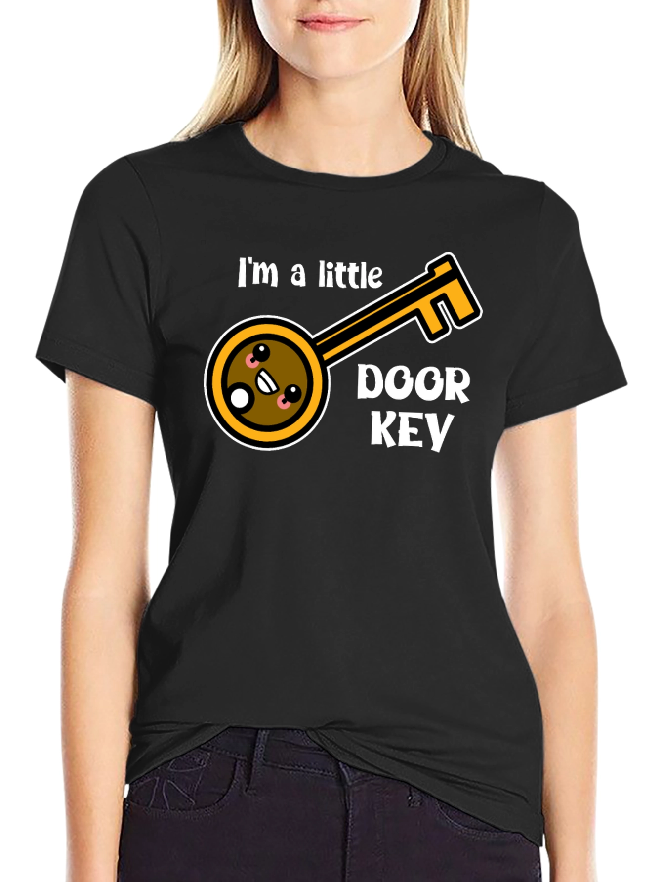 Cute Little Door Key Graphic T-Shirt