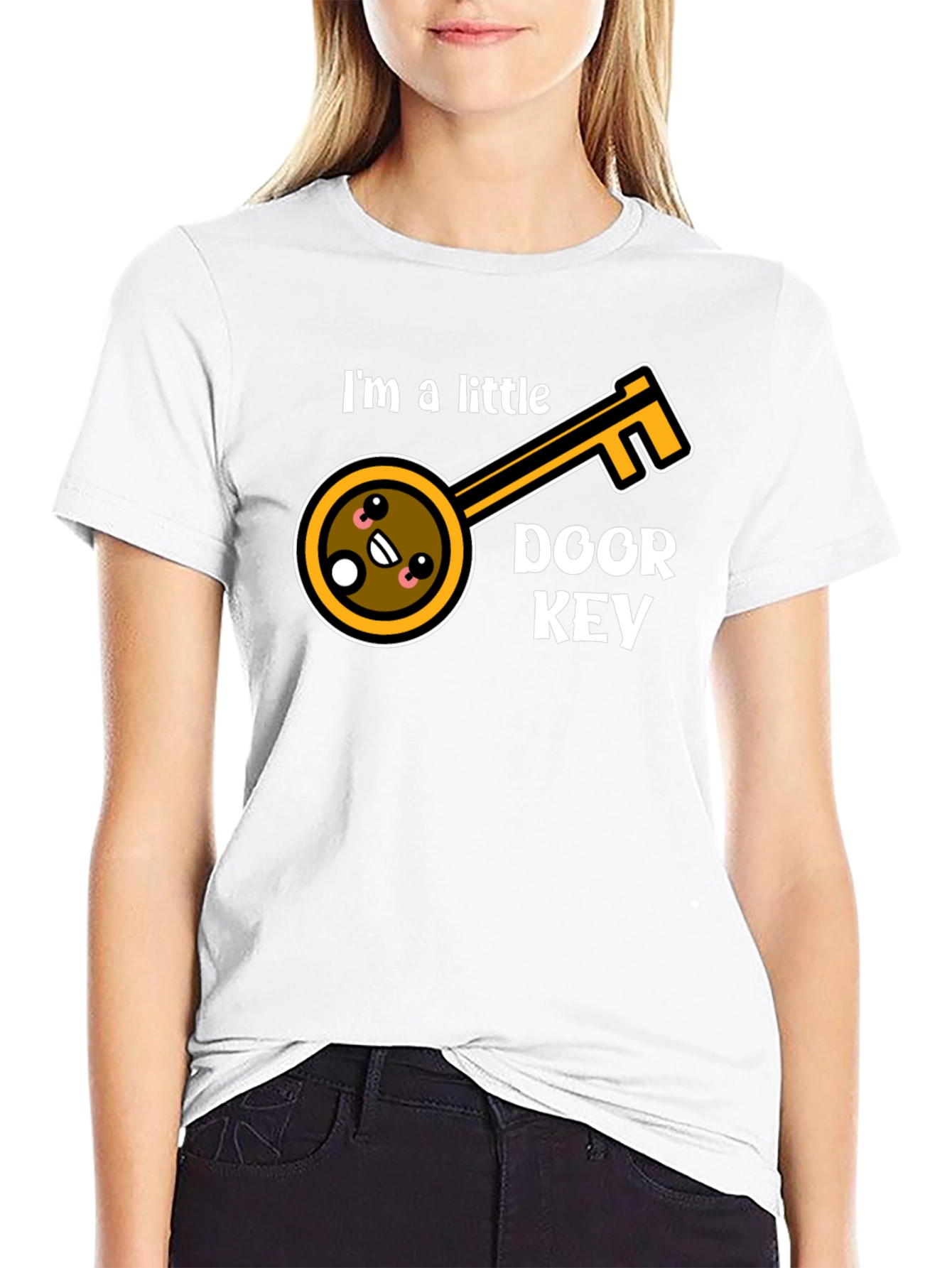 Cute Little Door Key Graphic T-Shirt