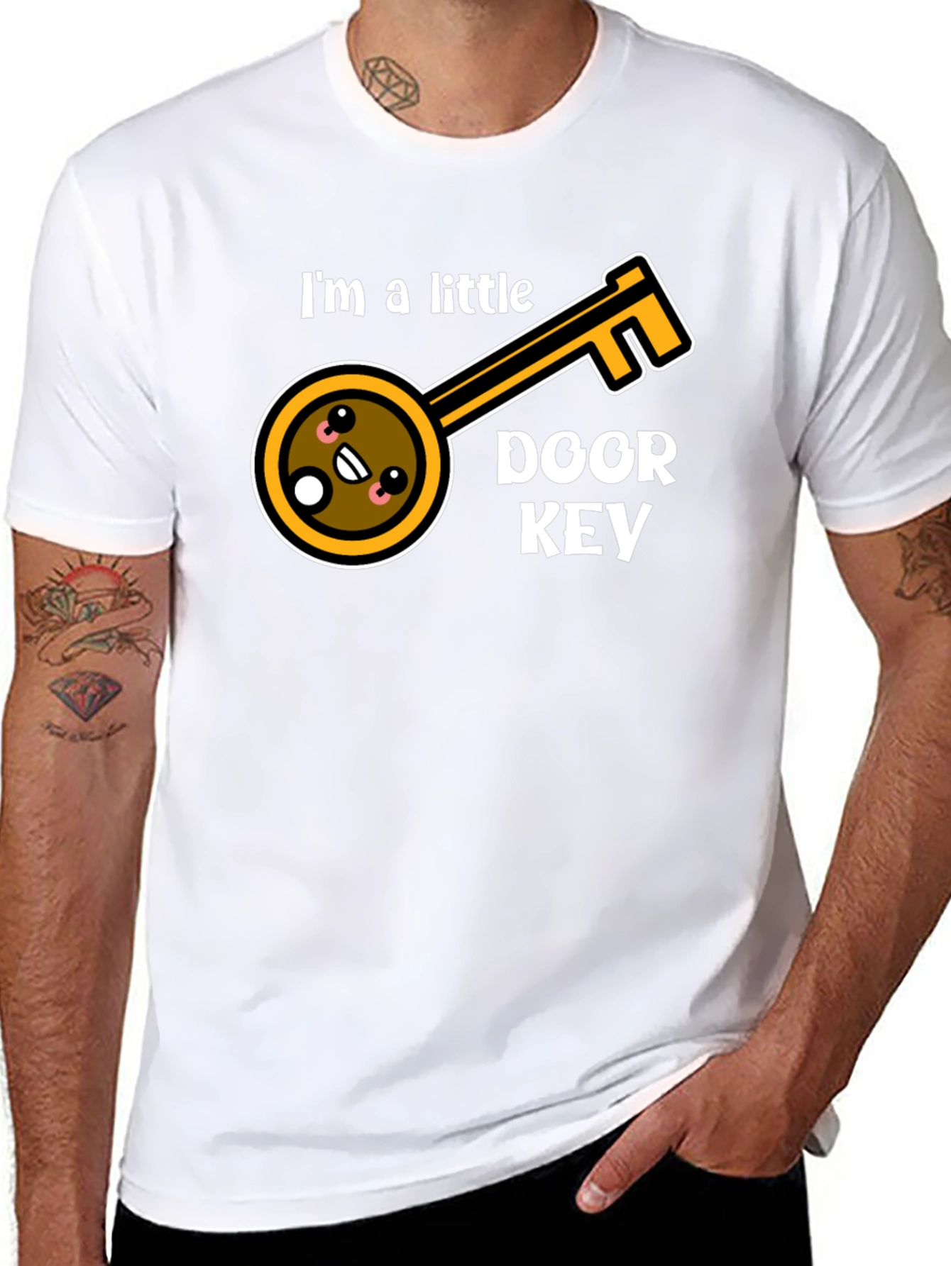 Cute Little Door Key Graphic T-Shirt
