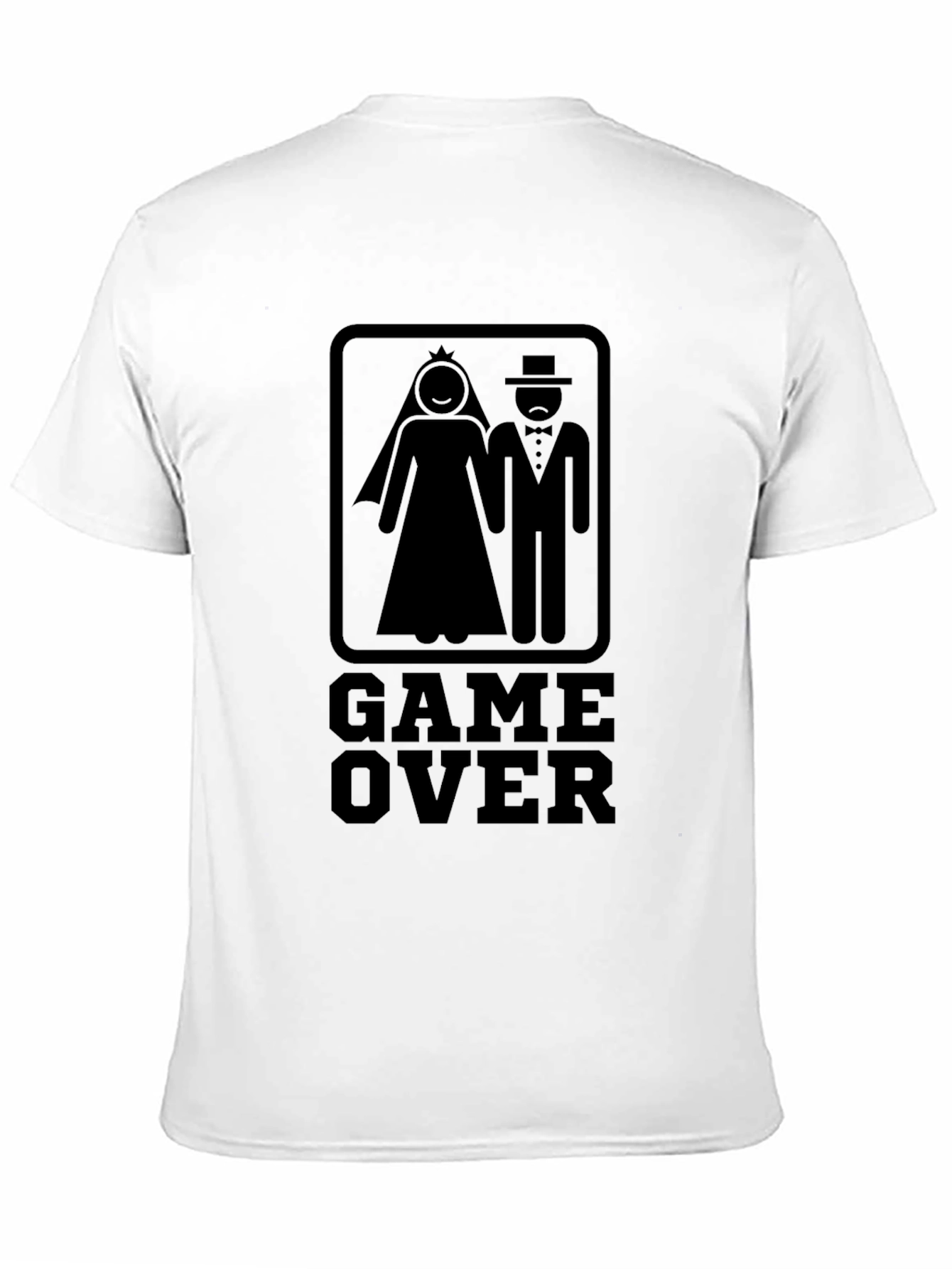 Game Over Wedding T-Shirt - Funny Groom Bride Tee