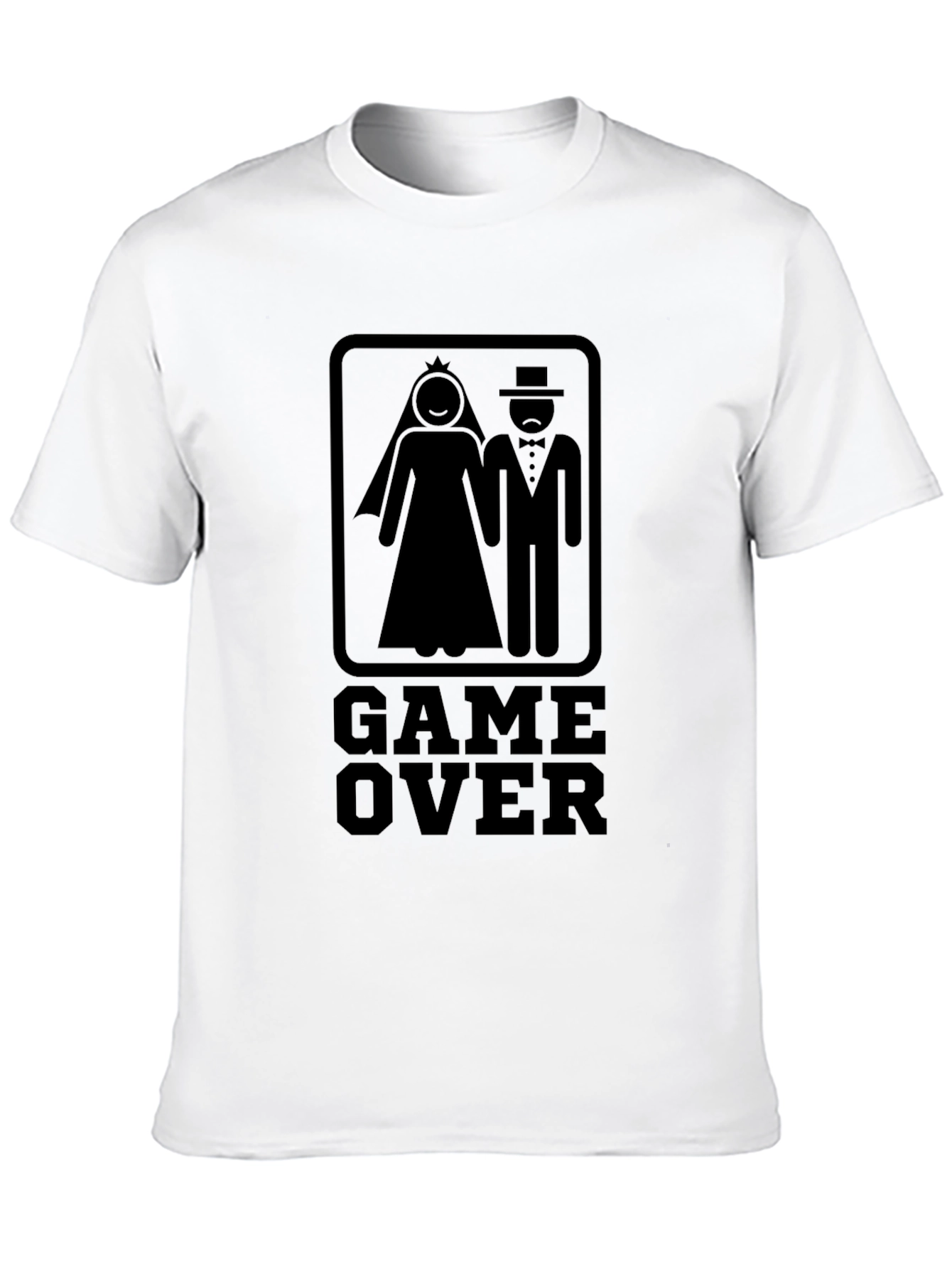 Game Over Wedding T-Shirt - Funny Groom Bride Tee