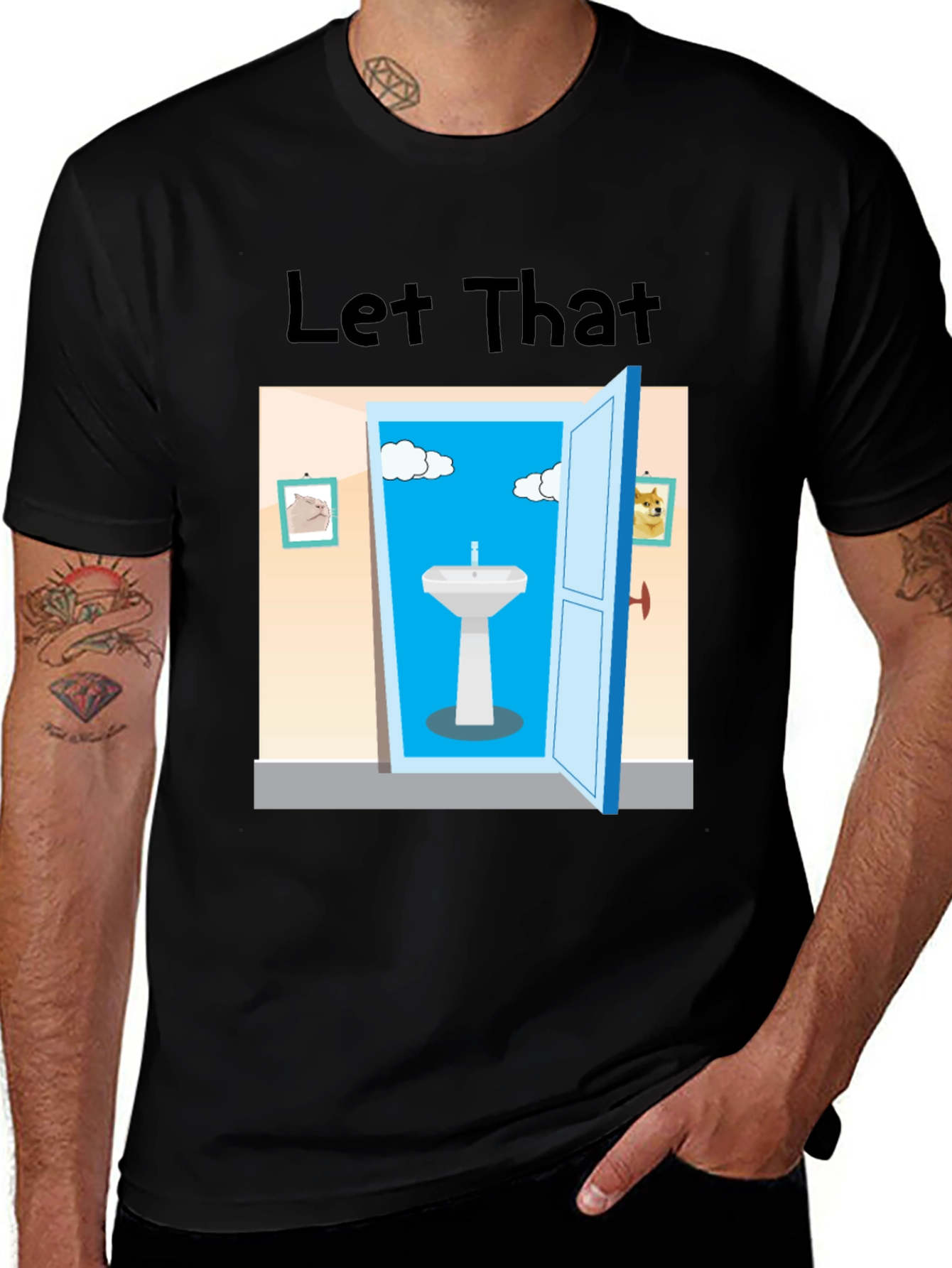 Let That Sink In Black Graphic Tee