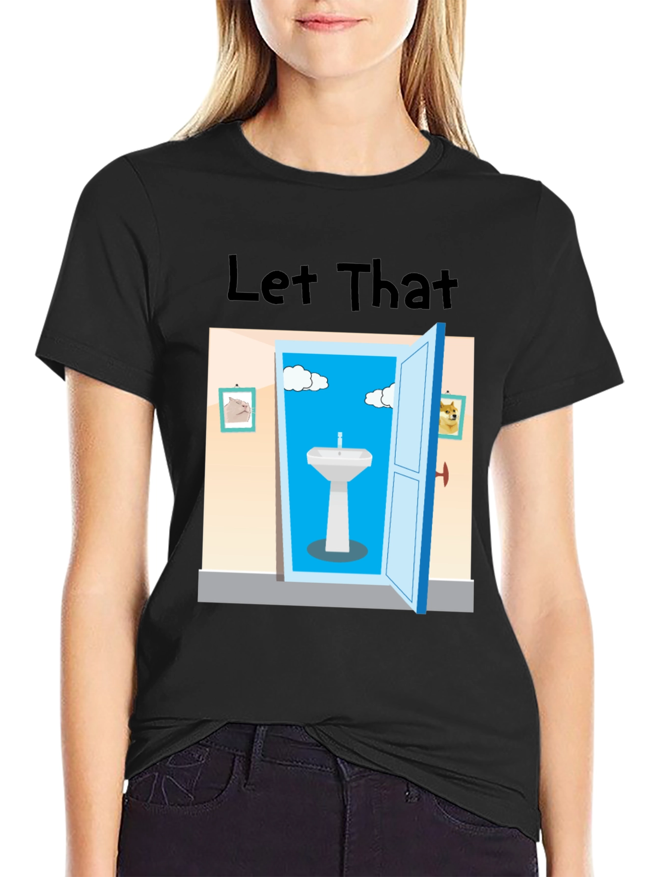 Let That Sink In Black Graphic Tee