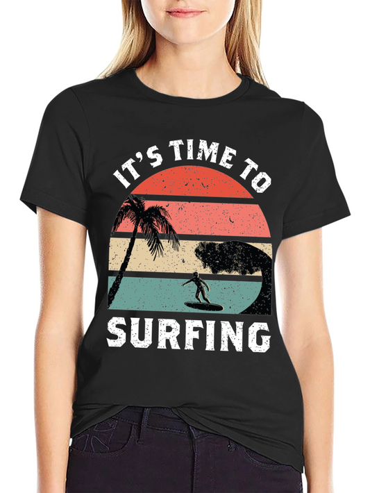 Its Time to Surfing Retro Graphic Tee