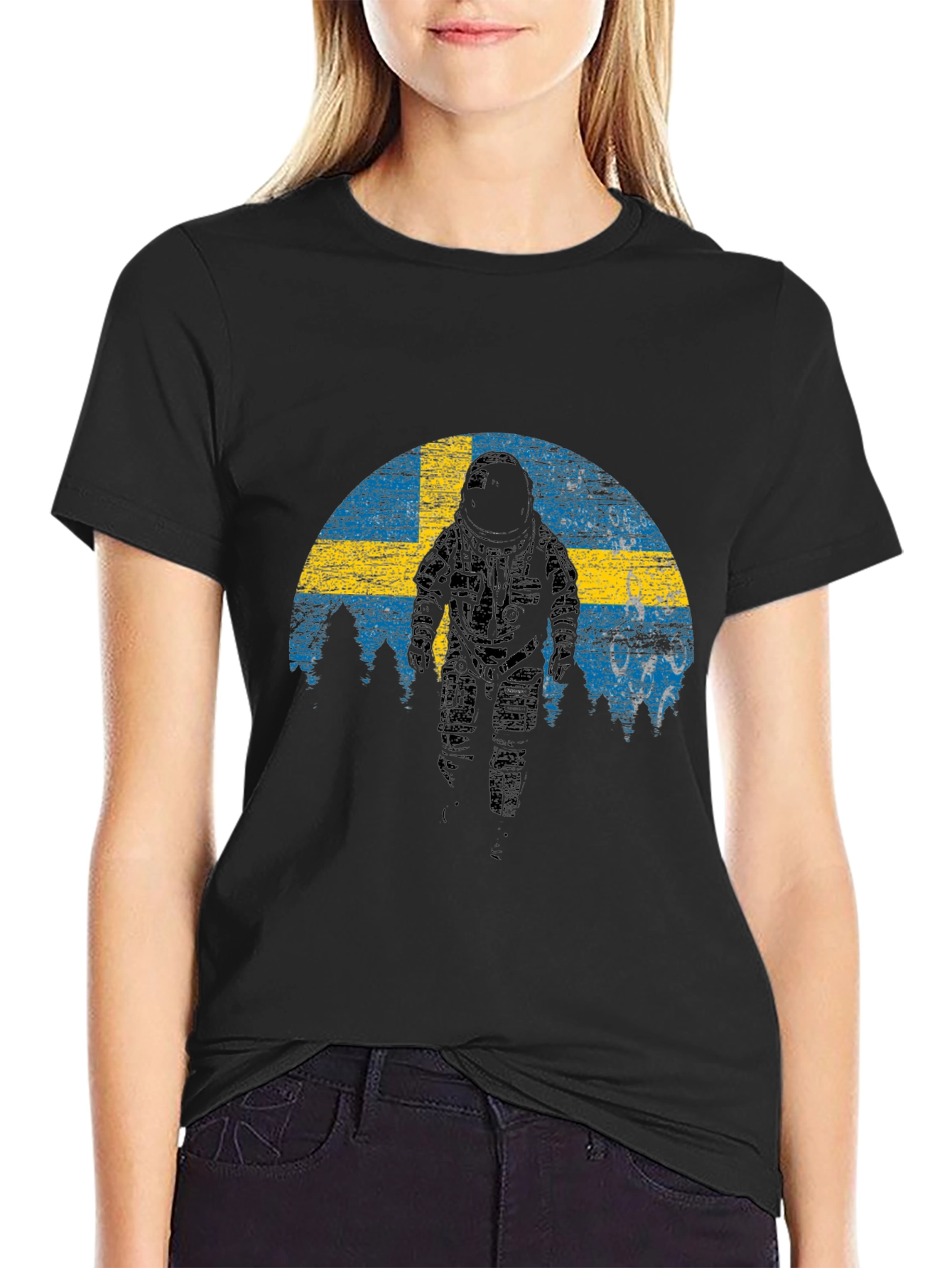 Sweden Astronaut T-Shirt - Space Adventure Tee