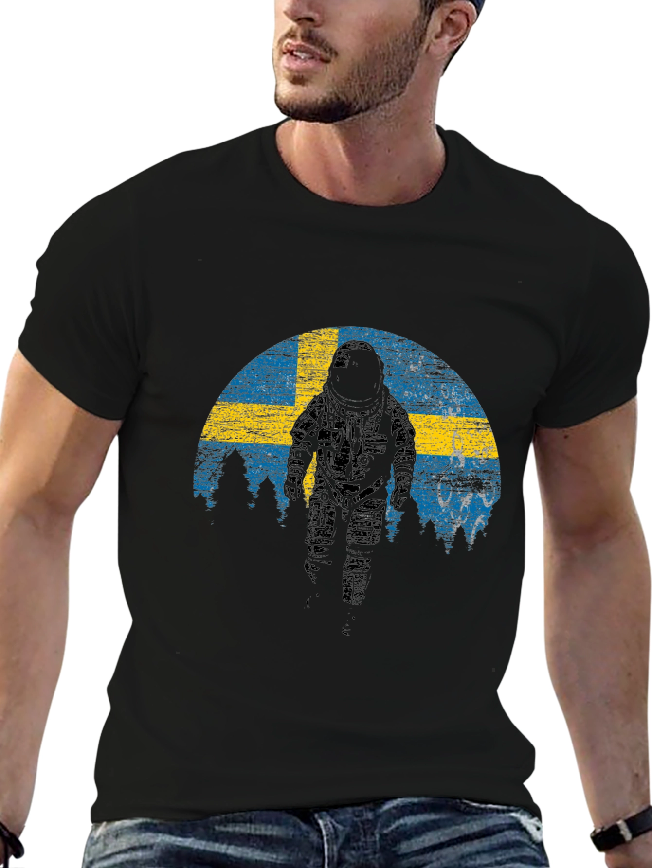 Sweden Astronaut T-Shirt - Space Adventure Tee