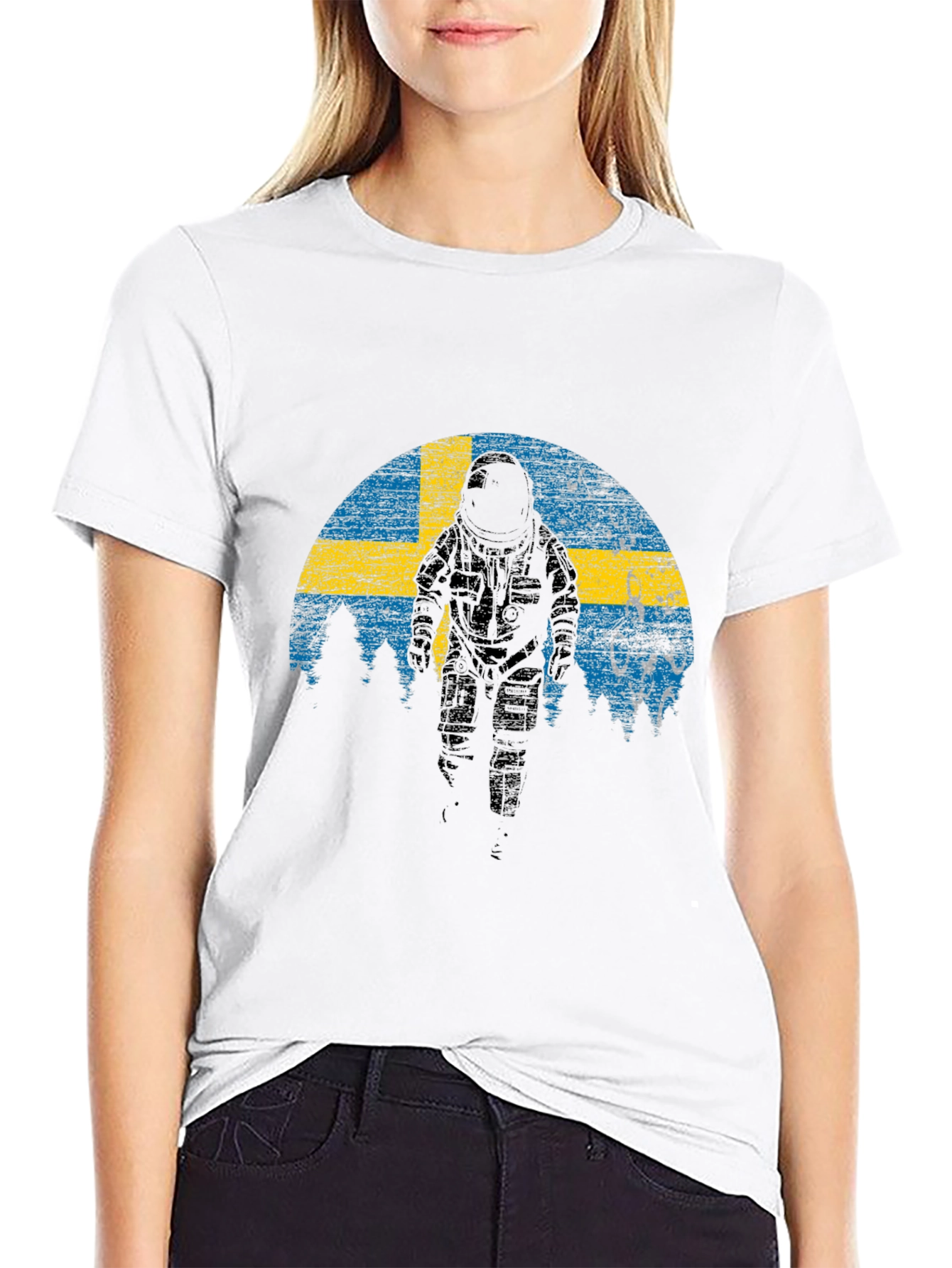 Sweden Astronaut T-Shirt - Space Adventure Tee