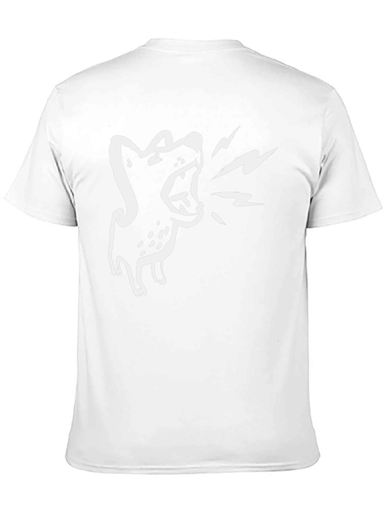 Barking Dog Graphic Tee - Black Cotton T-Shirt
