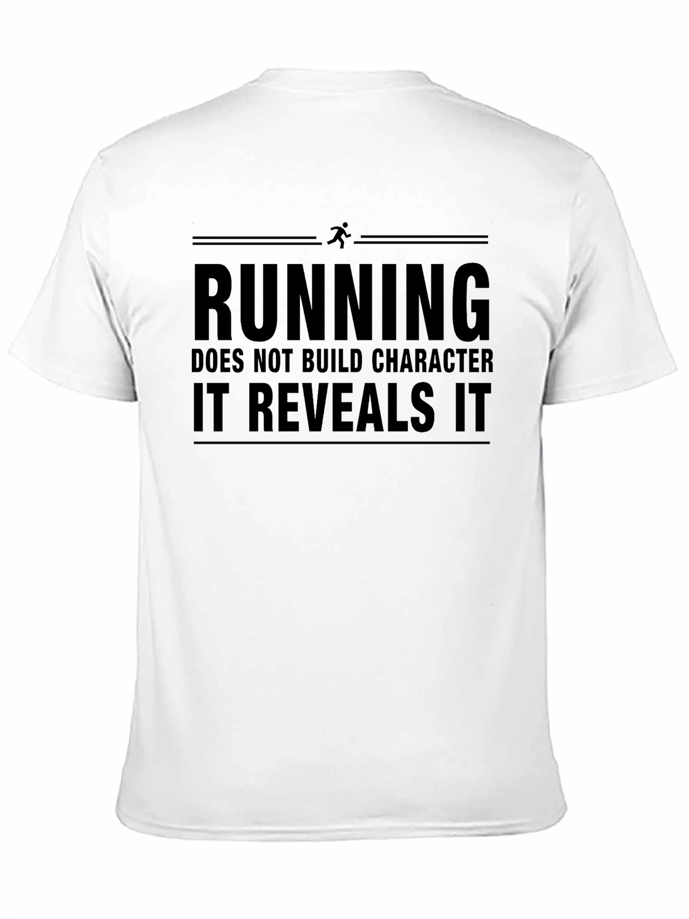 Running Reveals Character Black T-Shirt