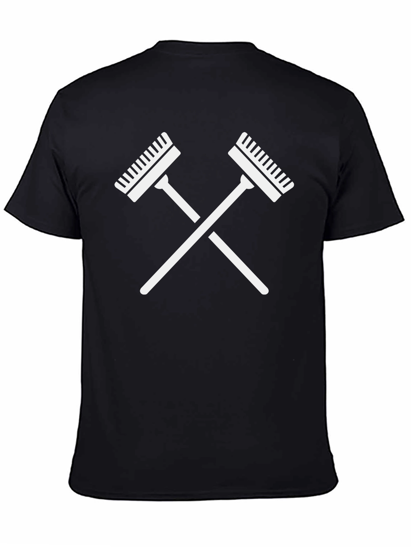 Crossed Rakes Graphic Tee - Black Casual Shirt