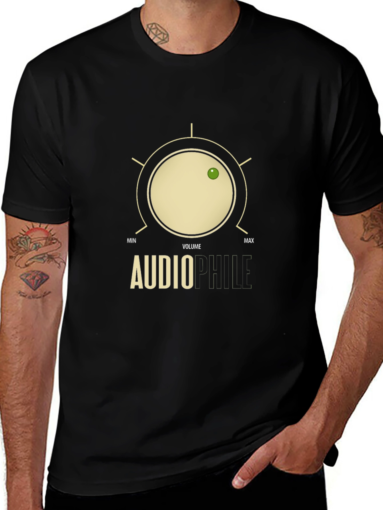 Audiophile Volume Knob Graphic T-Shirt