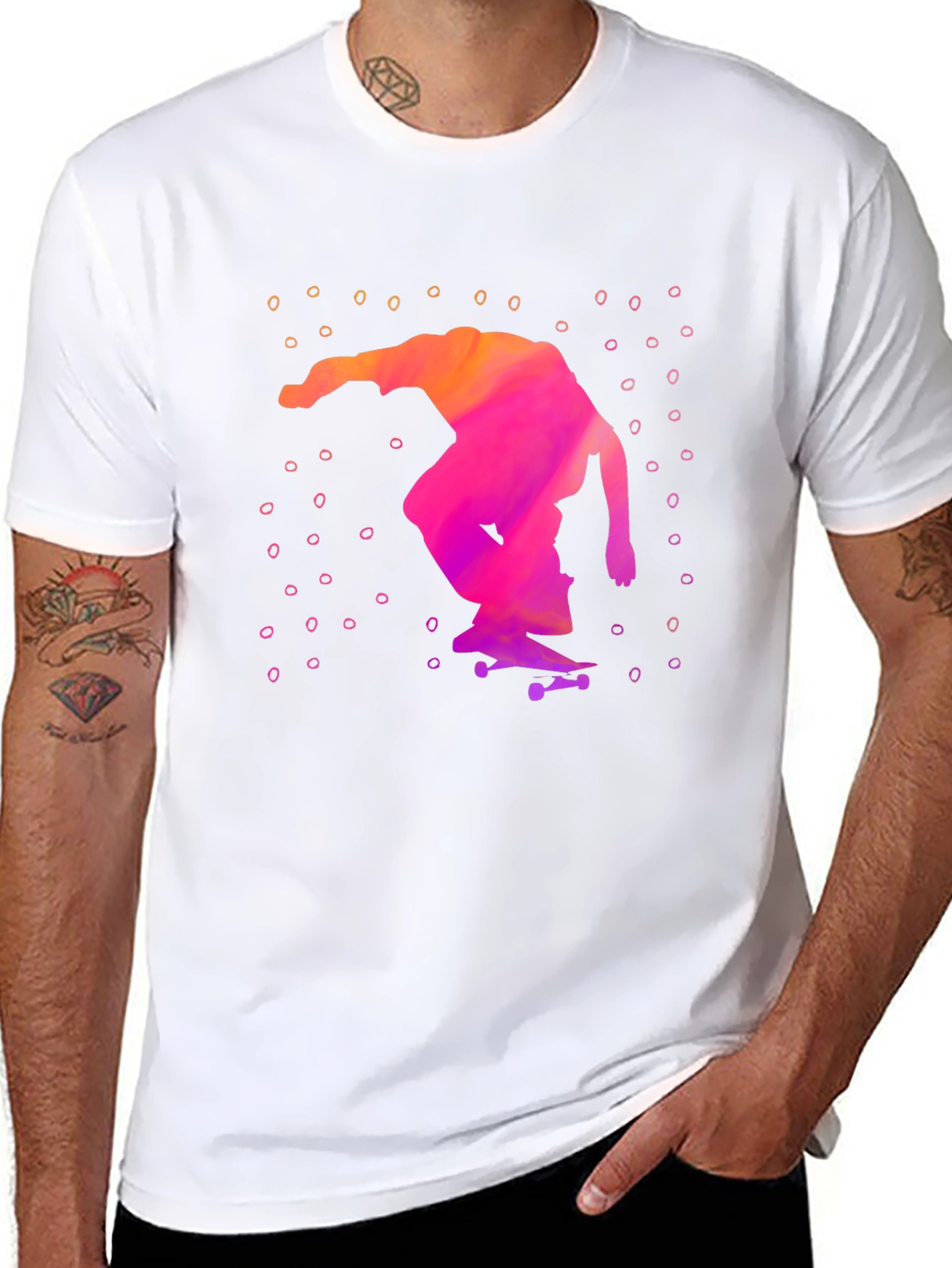 Skateboarder Graphic T-Shirt - Cool Design