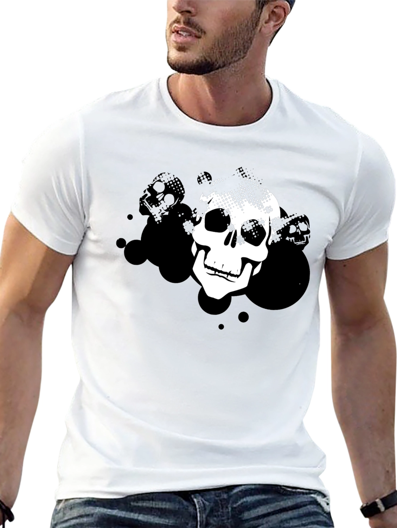 Skull Graphic Black T-Shirt - Modern Design