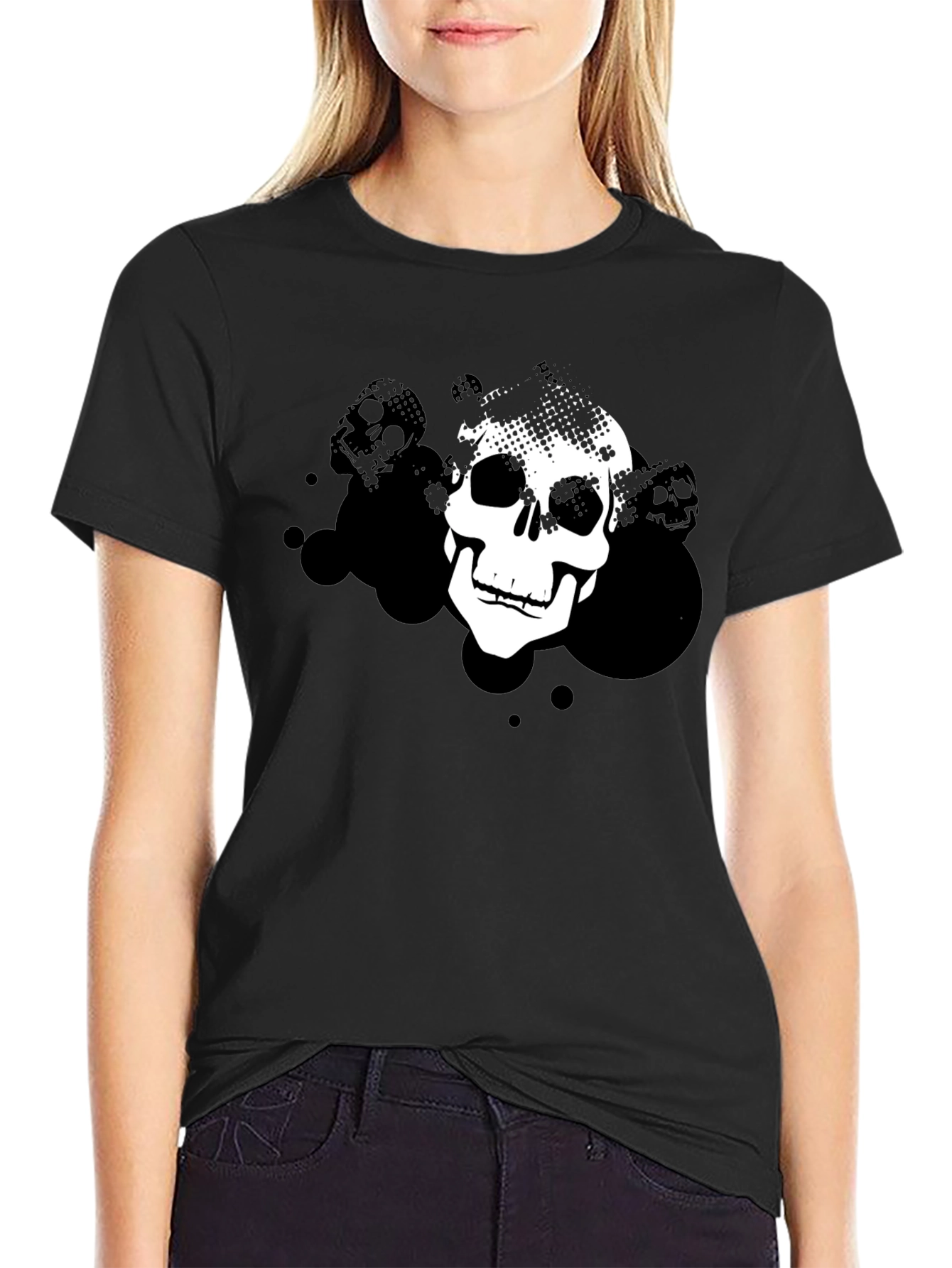 Skull Graphic Black T-Shirt - Modern Design