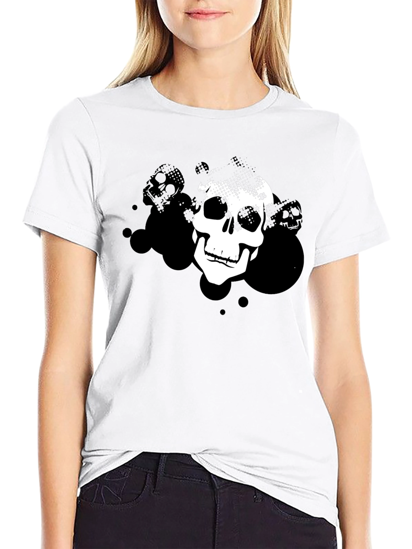 Skull Graphic Black T-Shirt - Modern Design