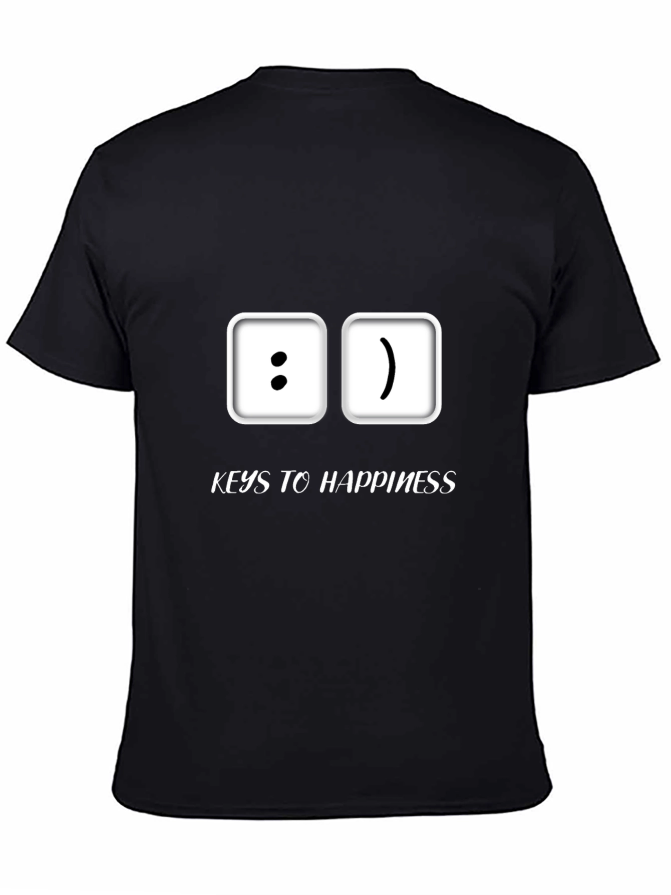 Keys to Happiness T-Shirt - Emoticon Style